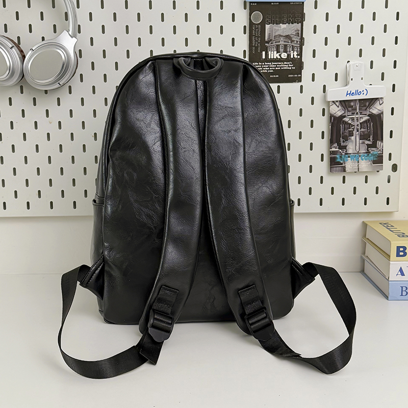 Leather Work Rucksack Mens - กระเป๋าเป้หนัง PU สำหรับผู้หญิงและผู้ชาย เหมาะสำหรับเดินทาง เดินป่า ทำงาน