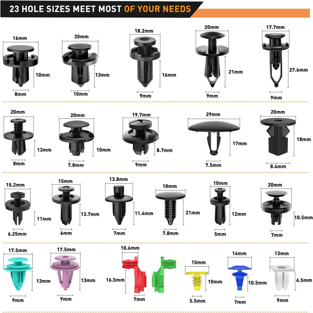 Auto Fastener คลิป 680 ชิ้นรถ  - Rivet Setter Tool บทวิจารณ์และราคา
